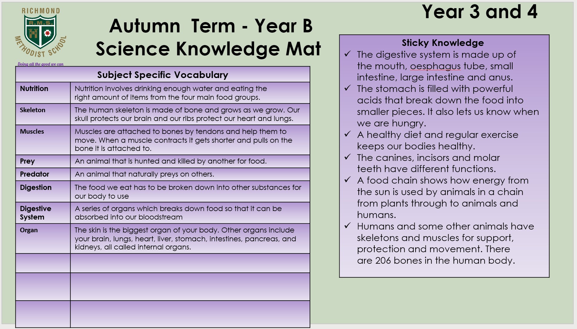 Science KM Year 3 4 Autumn Year B